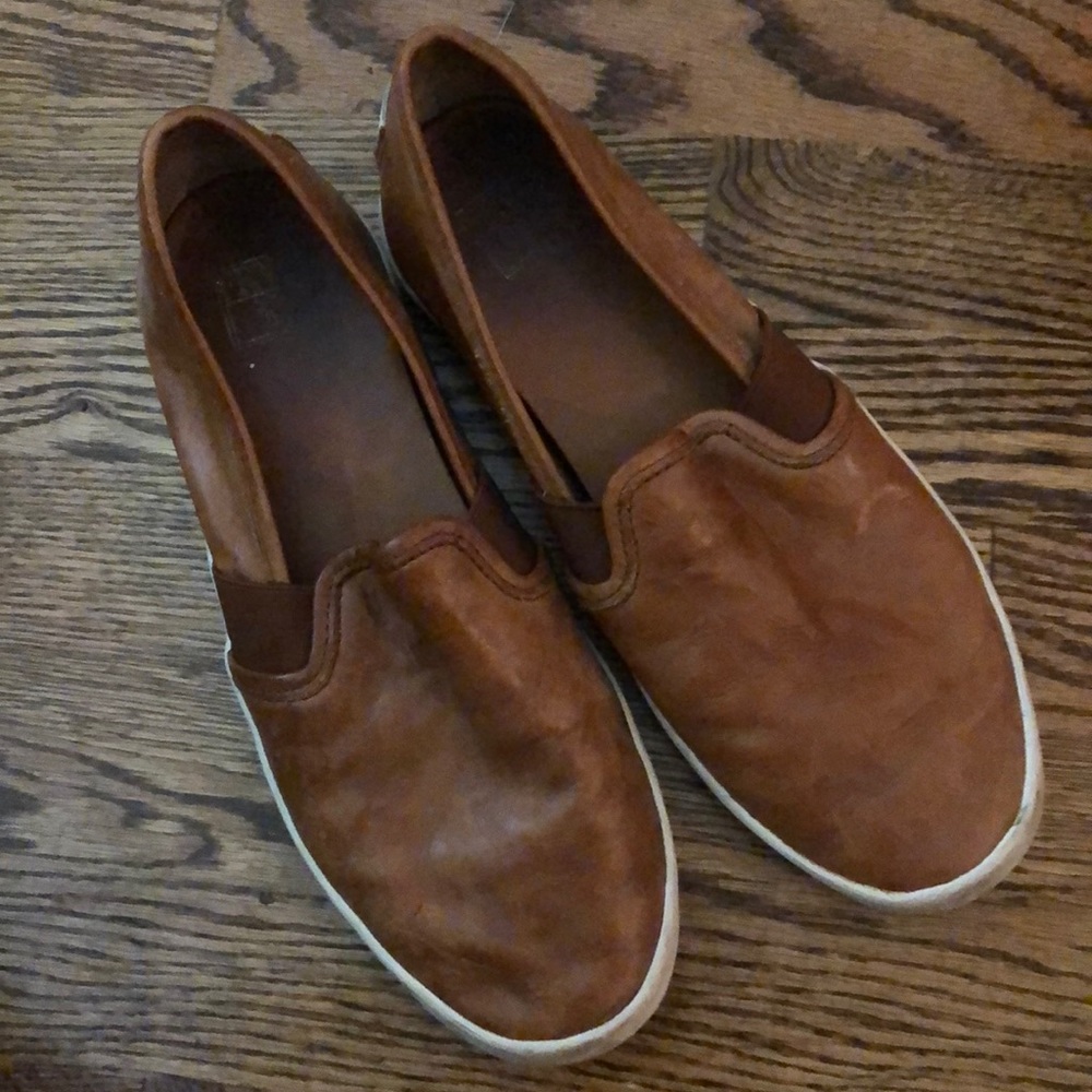 Frye leather slip on loafers